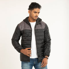 QUILTED HEAVY JACKET - Black