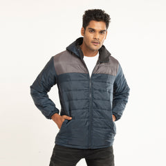 QUILTED HEAVY JACKET - Navy