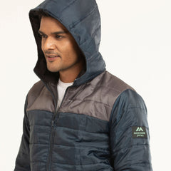 QUILTED HEAVY JACKET - Navy