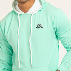Long Sleeve Hoodie- Turquoise