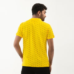 Printed polo- yellow - Masculine