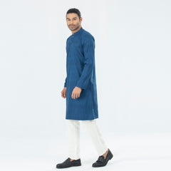 Semi Fit Casual Panjabi - Light Navy