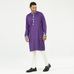 Semi Fit Panjabi Casual Panjabi - Purple