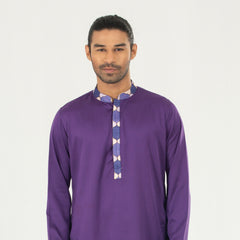 Semi Fit Panjabi Casual Panjabi - Purple