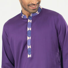 Semi Fit Panjabi Casual Panjabi - Purple