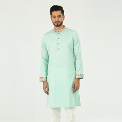 Premium Semi Fit Panjabi - Lime