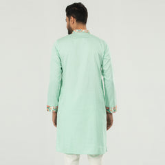 Premium Semi Fit Panjabi - Lime