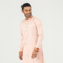 Premium Semi Fit Panjabi - Light Pink