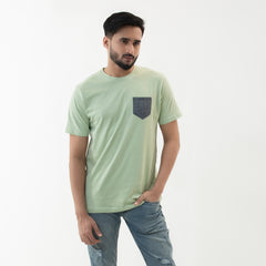 Solid Pocket T-shirt- Lime - Masculine
