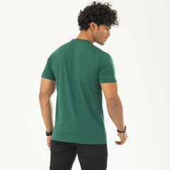 Pocket Solid  T-Shirt - Bottle Green