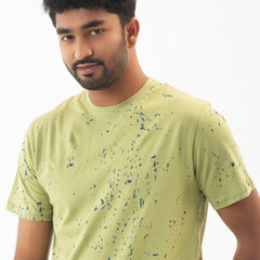 Printed T-shirt - Light Olive - Masculine