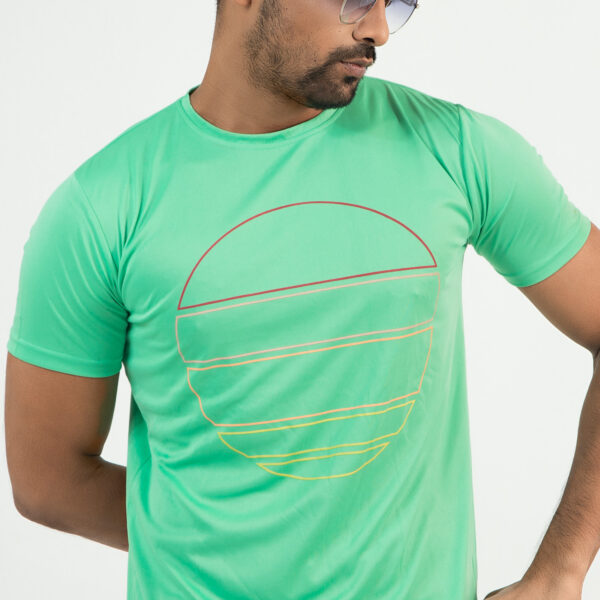 Solid Color Polyester T-shirt- Kelly green - Masculine