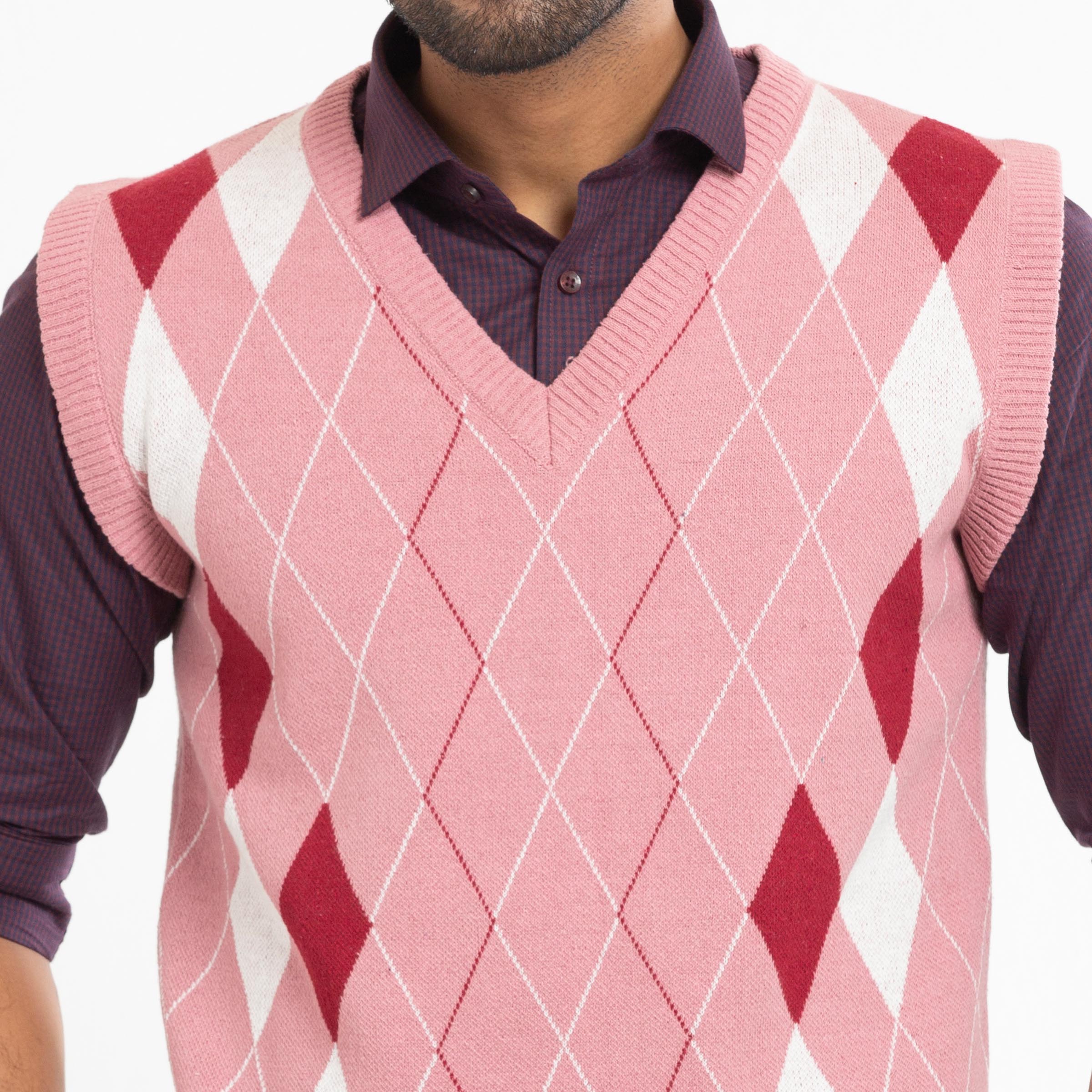 Fancy Sleeveless Sweater - pastel pink