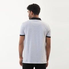 Stripe Polo Shirt- White