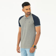 Raglan Polo shirt - Gray