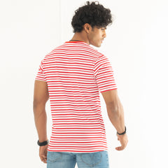 Stripe T-shirt - Red & White