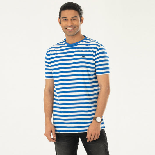 Stripe T-shirt - Royal & White