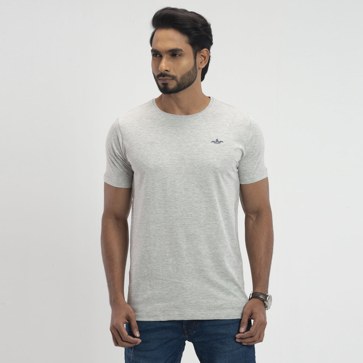 Solid T-shirt- Gray - Masculine