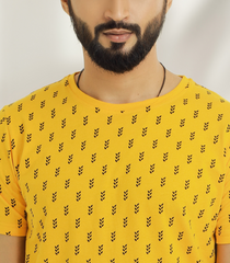 Printed T-shirt daily- Yellow - Masculine