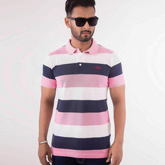 Stripe Polo- pink - Masculine