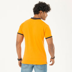 Contrast Polo Shirt - Orange