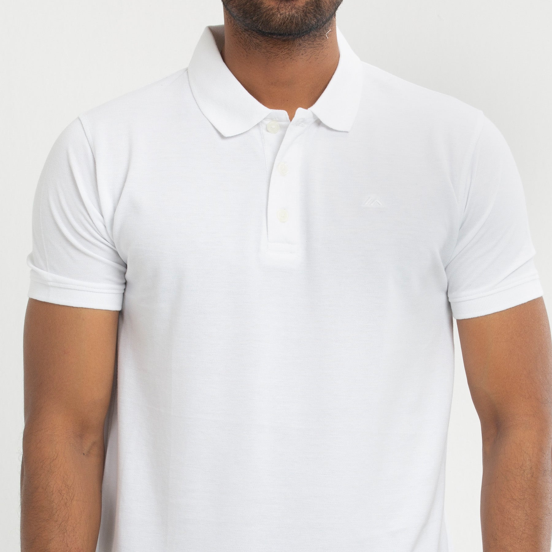 Cotton Solid Polo Shirt - White